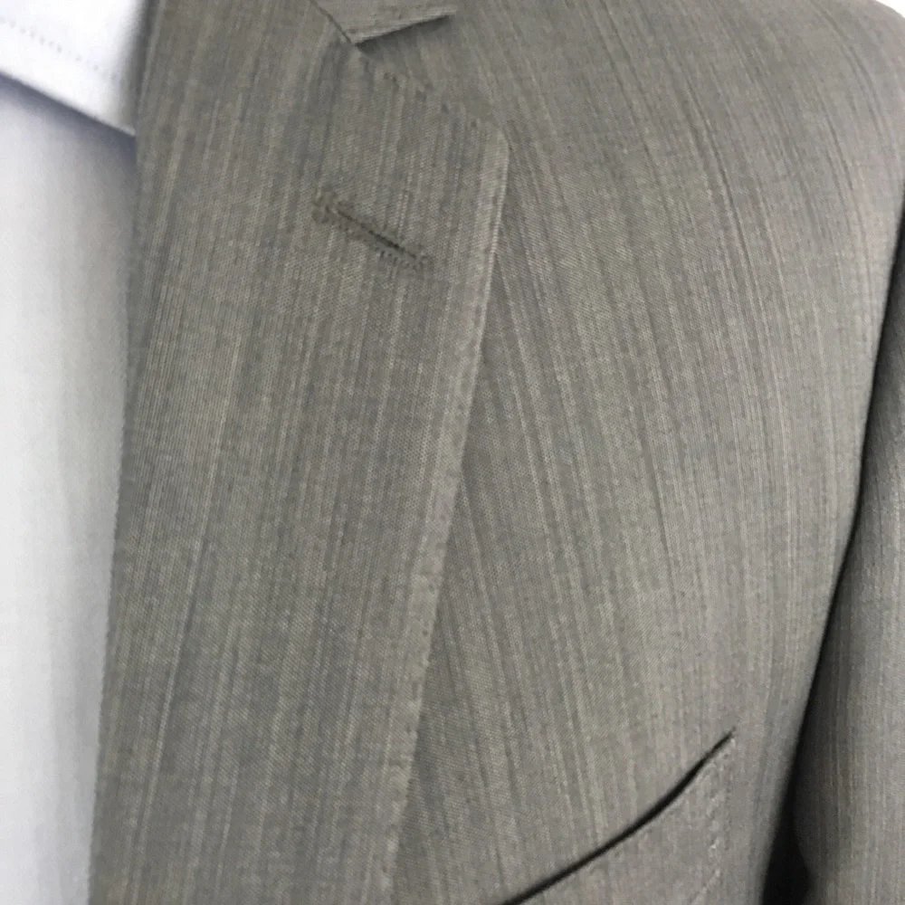 New dkny 2 piece men’s suit light grey slim fit wool 40r 2 button nwt ea0044